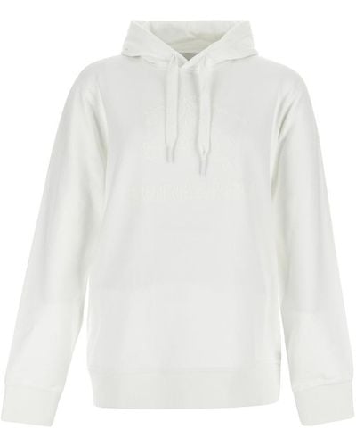 Burberry Cotton Logo Sweatshirt - White