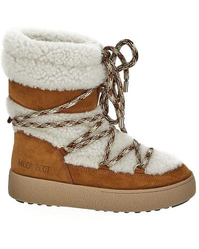 Moon Boot Ltrack Shearling - White
