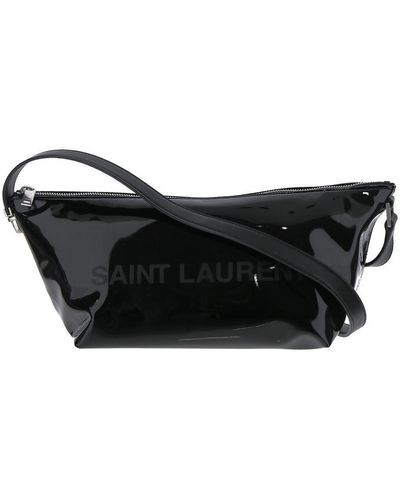 Saint Laurent Black Printed Logo Shoulder Bag