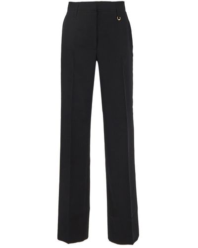 Jacquemus Raffia Soft Tailed Trousers - Black