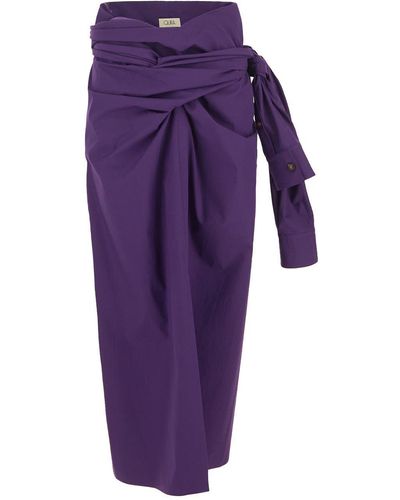 Quira Wrap Over Skirt - Purple
