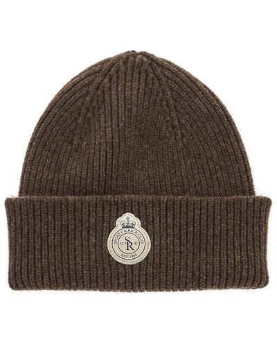 Sporty & Rich Crown Wool Hat - Brown