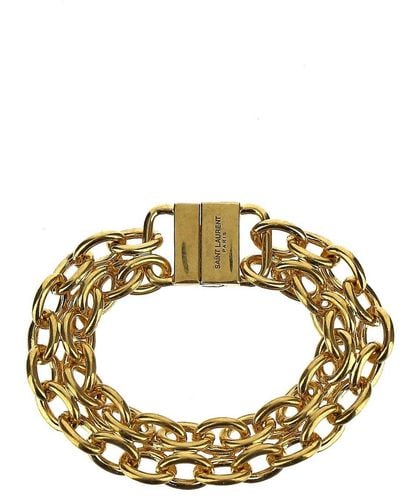Saint Laurent Gold-tone Bracelet - Metallic