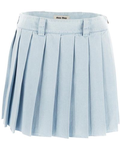 Miu Miu Denim Miniskirt - Blue