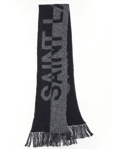 Saint Laurent Logo Scarf - Black