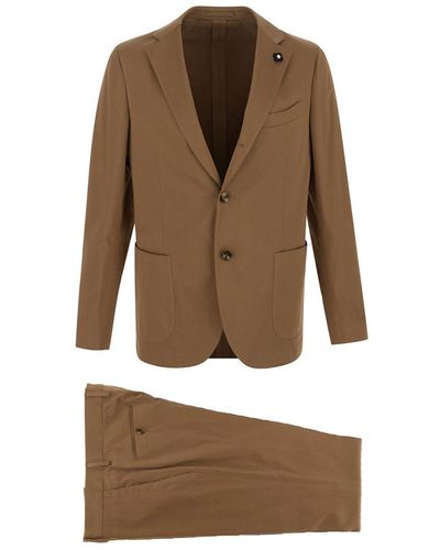 Lardini Cotton Suit - Brown