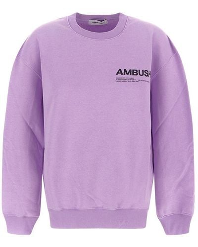 Ambush Logo Print Crewneck - Purple