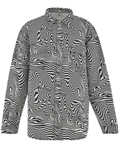 Vetements Zebra Print Shirt Jacket - Grey