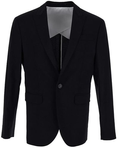DSquared² Black Virgin Wool Tokyo Suit - Blue