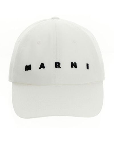 Marni Cotton Hat - White