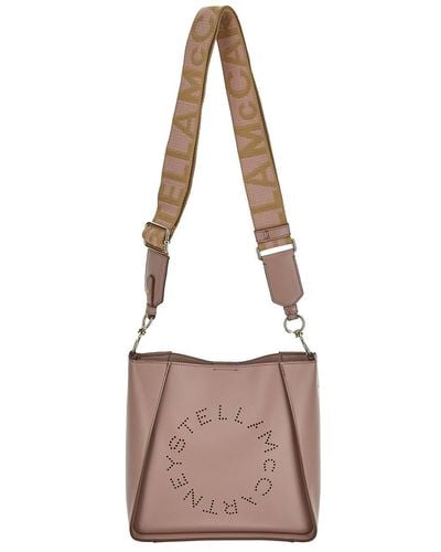 Stella McCartney Logo Shoulder Bag - Natural
