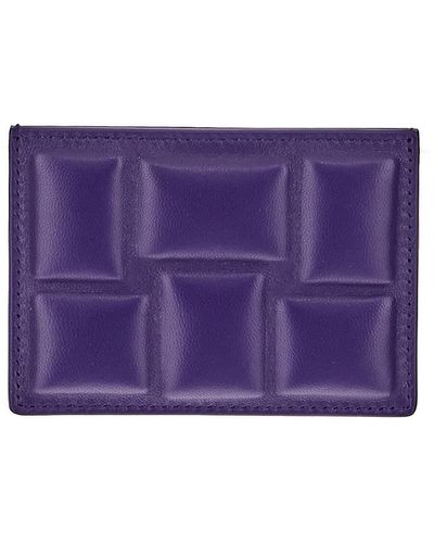Bottega Veneta Quilted Card Holder - Purple