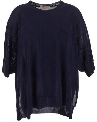 Gentry Portofino Knitted T-shirt - Blue