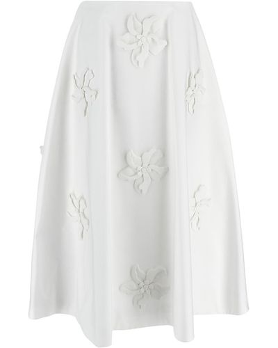 Valentino Cotton Skirt - White