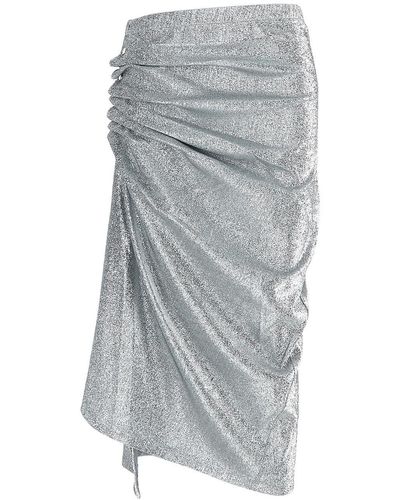 Rabanne Glitter Skirt - Gray