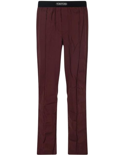 Tom Ford Silk Pajama Pants - Purple