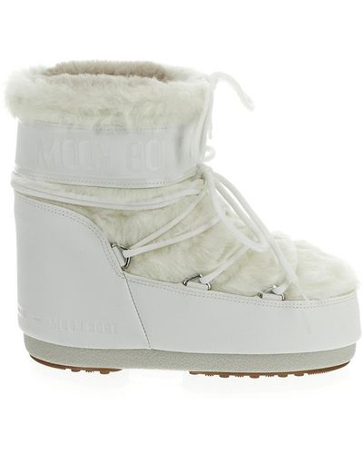 Moon Boot Icon Low Faux-fur Boots - White