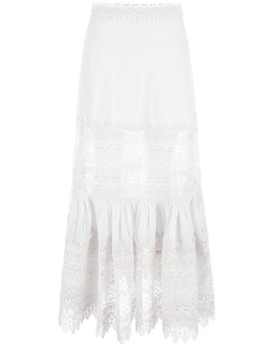 Charo Ruiz Viola Long Skirt - White