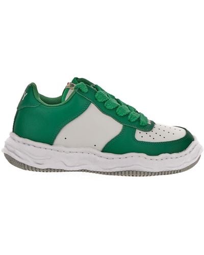 Maison Mihara Yasuhiro Wayne' Og Sole Leather Low Top Sneaker - Green