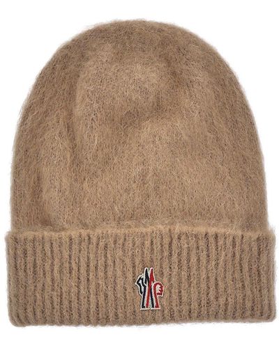 3 MONCLER GRENOBLE Ribbed Beanie - Brown