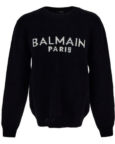 Balmain Wool Knitwear - Blue