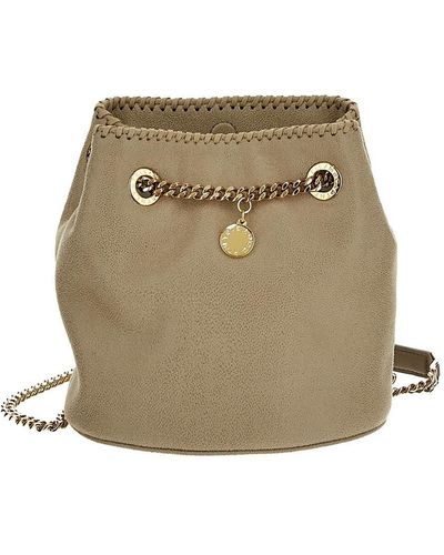Stella McCartney Chain Strap Bucket Bag - Natural