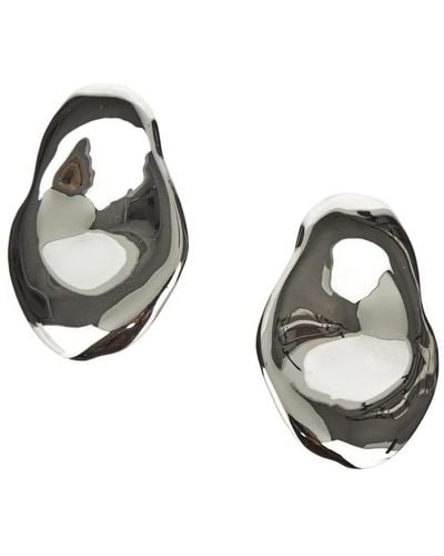 Alexander McQueen Sculptural Earrings - Metallic