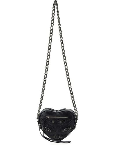 Balenciaga Le Cagole Heart Mini Bag - Black