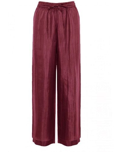 THE ROSE IBIZA Silk Trousers - Red
