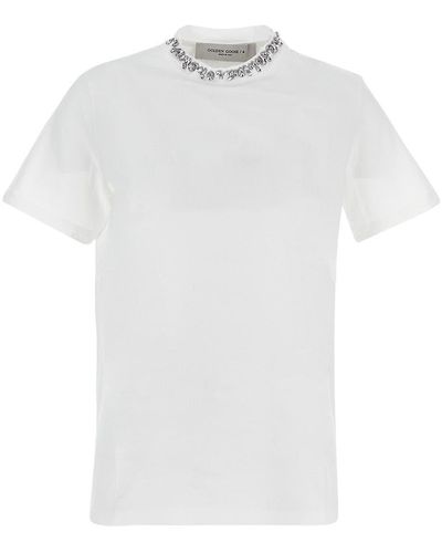 Golden Goose Crystal T-shirt - White