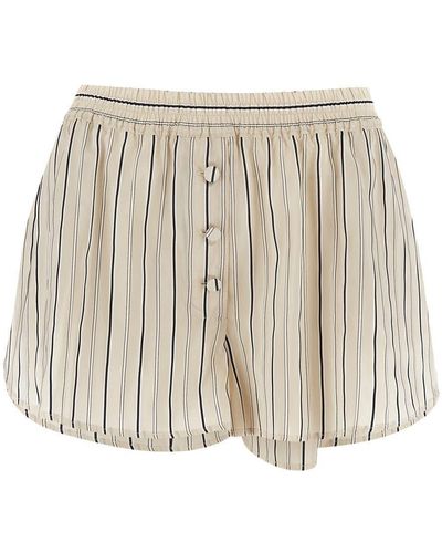 Stella McCartney Silk Shorts - Natural