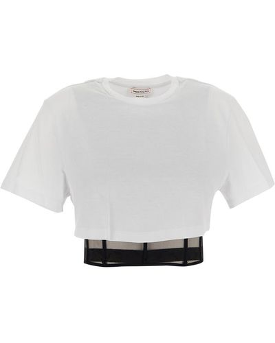 Alexander McQueen Corset T-shirt - White