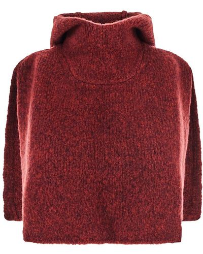 Closed Leandra's Poncho - Red