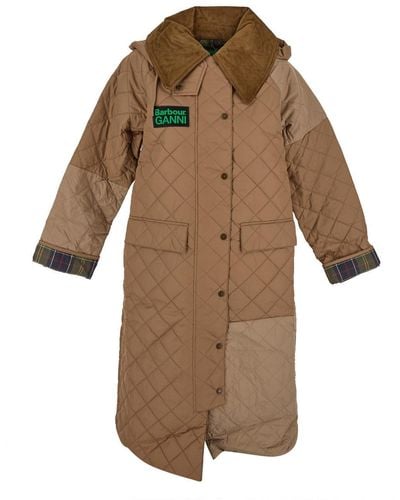 BARBOUR X GANNI Quilted Burghley Jacket - Brown