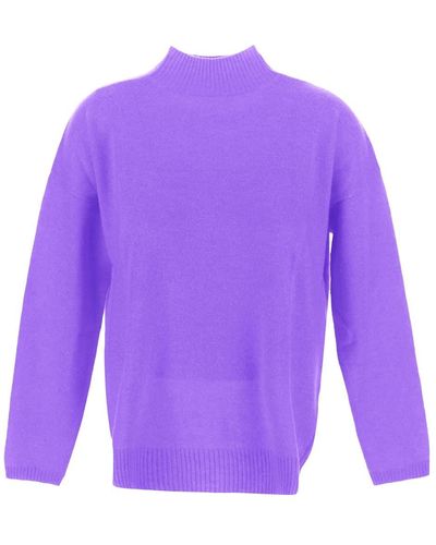 MALEBOLGE VIII Knit Mockneck Sweater - Purple