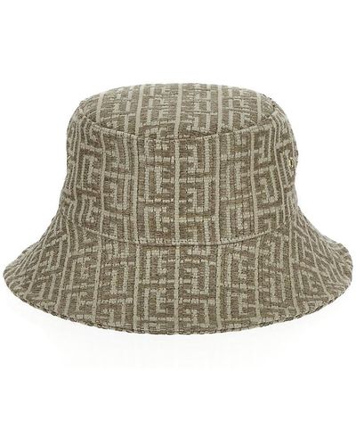 Balmain Geometric Bucket Hat - Green
