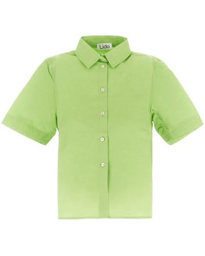Lido Cropped Shirt - Green
