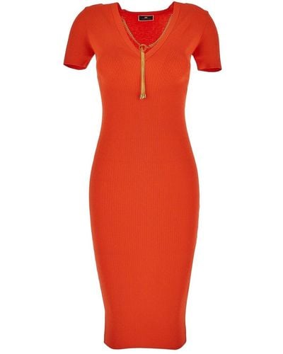 Elisabetta Franchi Tight Dress - Red