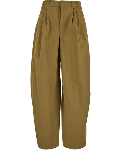 Lemaire Wide Leg Trousers - Green