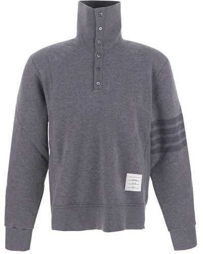 Thom Browne Funnel Neck Pullover - Gray