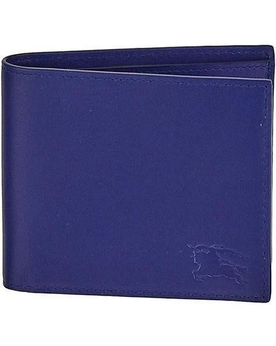Burberry Ekd Leather Bifold Wallet - Purple