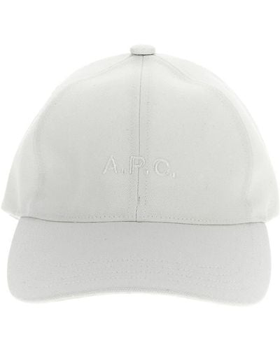 A.P.C. White Logo Baseball Cap