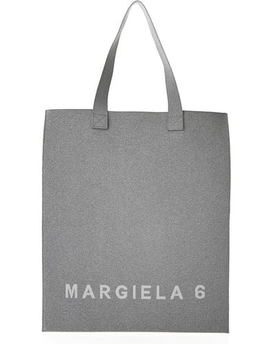 MM6 by Maison Martin Margiela Logo Tote Bag - Gray