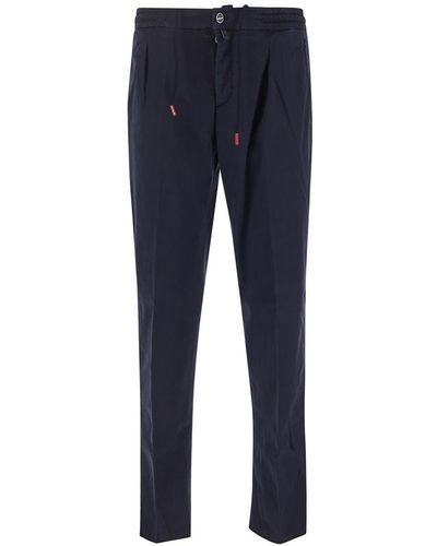 Kiton Lyocell Trousers - Blue