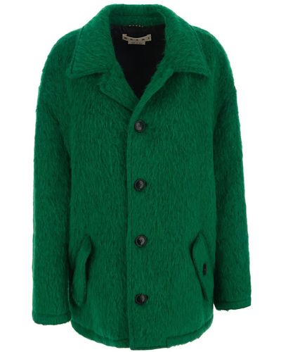 Marni Brushed Wool Coat - Green