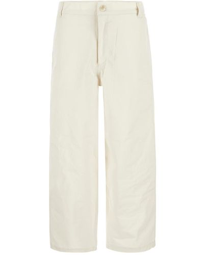 Maison Kitsuné Cotton Trousers - White