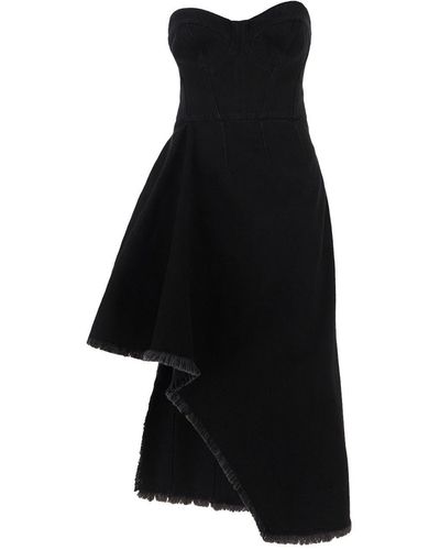 Alexander McQueen Mini Asymmetric Dress - Black