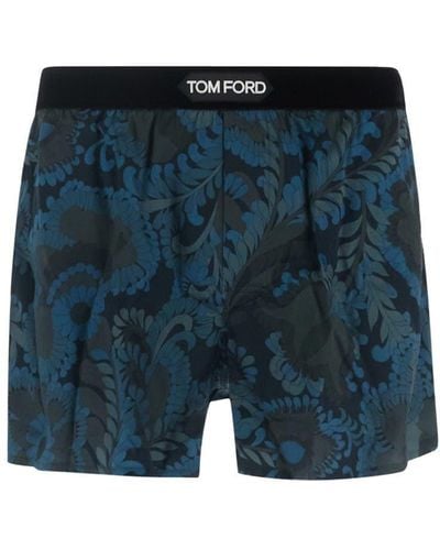 Tom Ford Silk Boxer - Blue