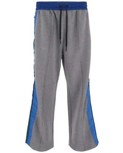 3 MONCLER GRENOBLE Wide-leg Sweatpants - Blue