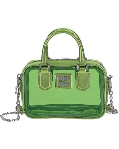 Miu Miu Top Handle Fern Bag - Green